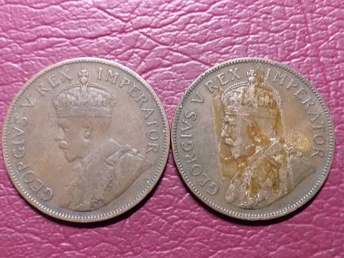 1935 AND 1936 SA UNION PENNIES
