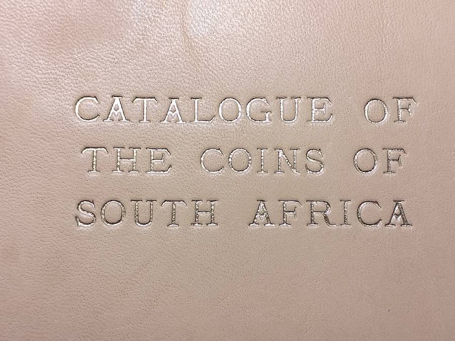 1950  CATALOGUE OF COINS OF SA -  BY ALEC KAPLAN - PORK SKIN -  NR: 6 OF 200 - RARE - SOUGHT AFTER