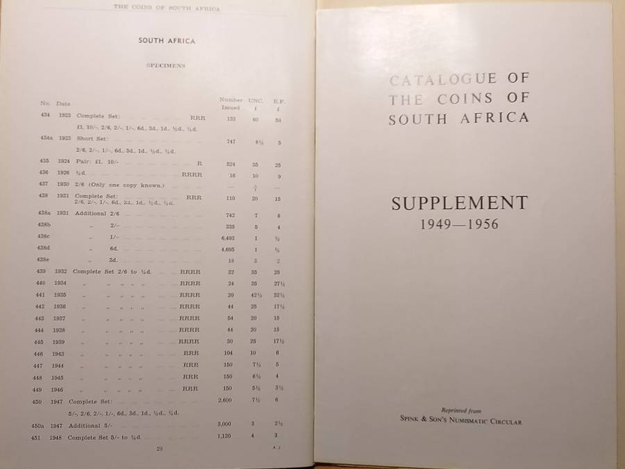 1950  CATALOGUE OF COINS OF SA -  BY ALEC KAPLAN - PORK SKIN -  NR: 6 OF 200 - RARE - SOUGHT AFTER