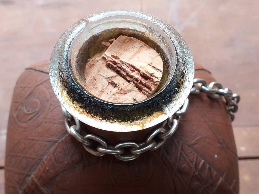 Miguel de Cervantes Leather Wrapped WHISKEY BOTTLE EMPTY Decanter 9" RARE Collectible