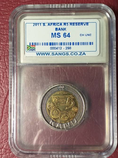 2011 RSA R5 RESERVE BANK - SANGS GRADED MS 64