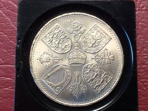 1953 BRITISH 5 Shillings - Elizabeth II Coronation - UNC