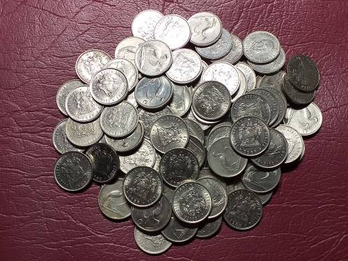 A LOT OF 100 RSA NICKEL 5 CENTS - [Bid per coin to take all.]