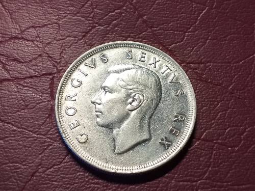 1952 SA UNION SILVER 5 SHILLINGS