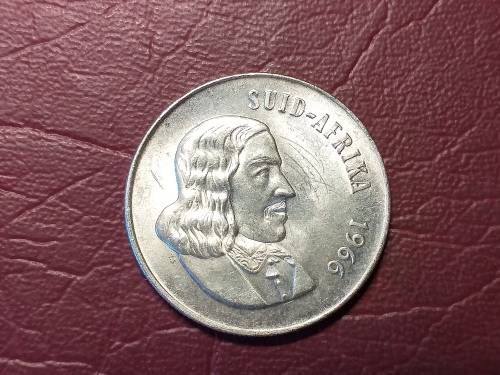 1966 RSA SILVER ONE RAND [AFRIKAANS]