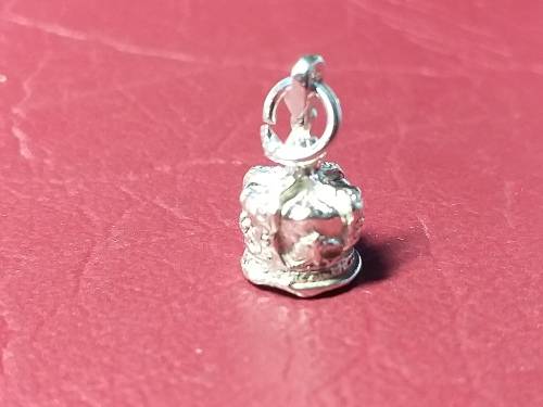 LOVELY GENUINE SOLID STERLING SILVER CROWN CHARM - [L 15 mm]