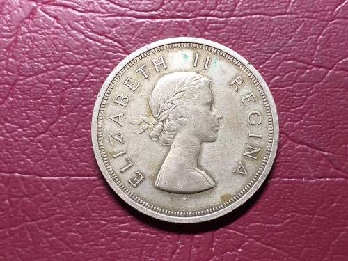 1958 SA UNION SILVER 5 SHILLINGS