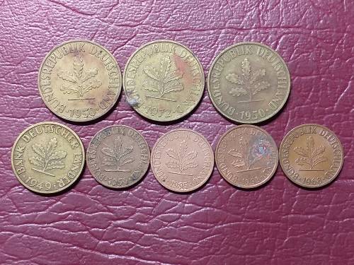 A LOT OF 8 COINS FROM GERMANY - [Bid per coin to take all.]