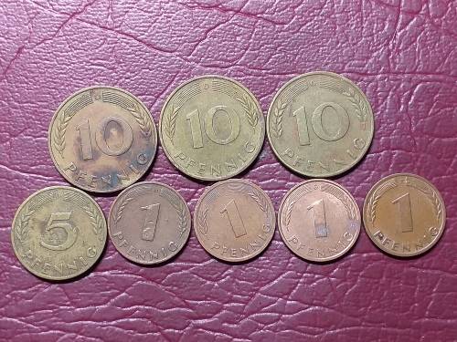 A LOT OF 8 COINS FROM GERMANY - [Bid per coin to take all.]