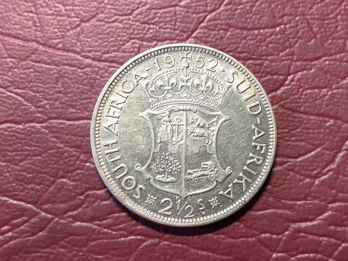 1952 SA UNION SILVER 2.5 SHILLINGS