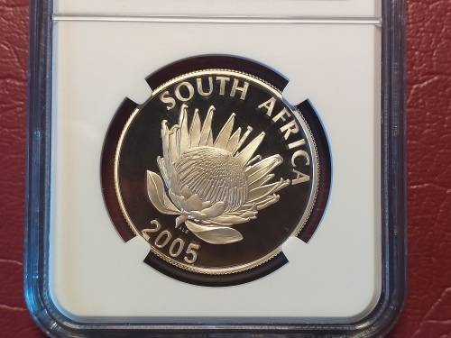 2005 RSA SILVER RAND - ALBERT LUTHULI - NGC GRADED PF 70 ULTRA CAMEO