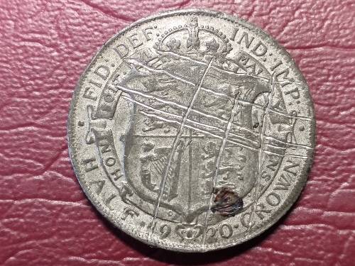 1920 BRITISH IMITATION ½ Crown - George V