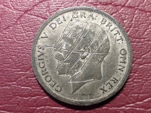 1920 BRITISH IMITATION ½ Crown - George V