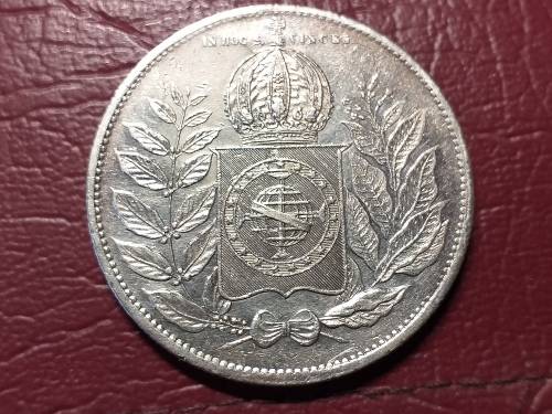 1852 BRAZIL SILVER 2000 Réis- Pedro II