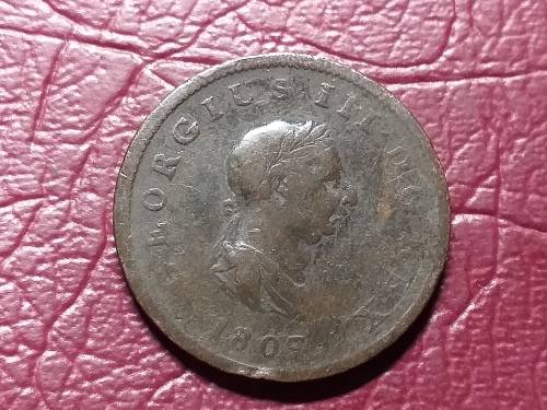 1807 BRITISH ½ Penny - George III