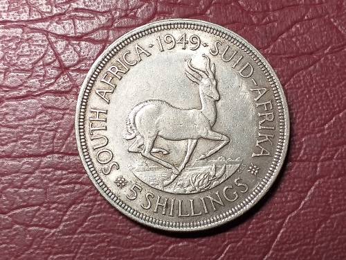 1949 SA UNION SILVER 5 SHILLINGS