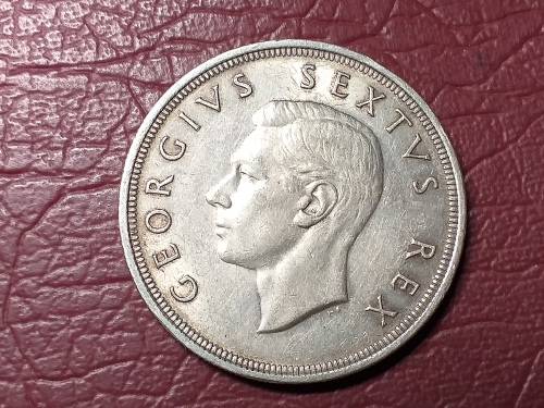 1949 SA UNION SILVER 5 SHILLINGS