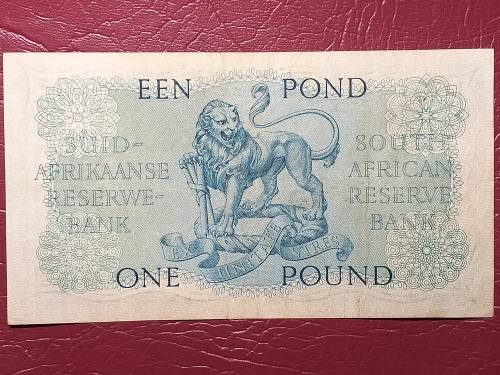 1959 SA RESERVE BANK ONE POUND NOTE - M.H. DE KOCK