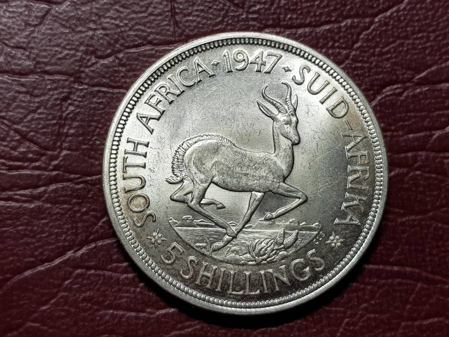 1947 SA UNION SILVER 5 SHILLINGS - [TO MY OPINION MINT STATE]