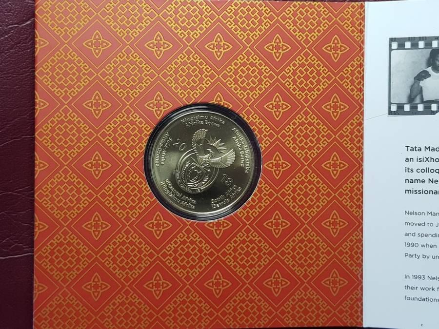 2018 RSA Aluminium Bronze R50 Nelson Mandela - As a young man - WITH COA - CAPSULED