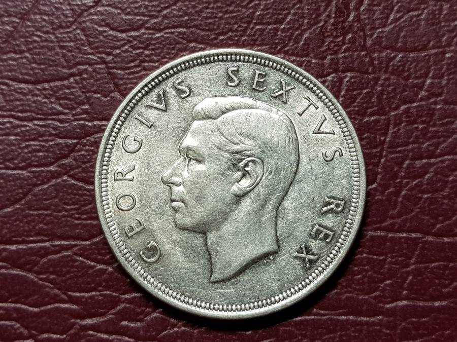 1949 SA UNION SILVER 5 SHILLINGS