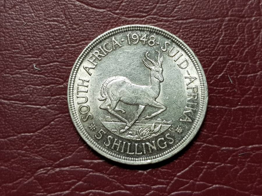 1948 SA UNION SILVER 5 SHILLINGS