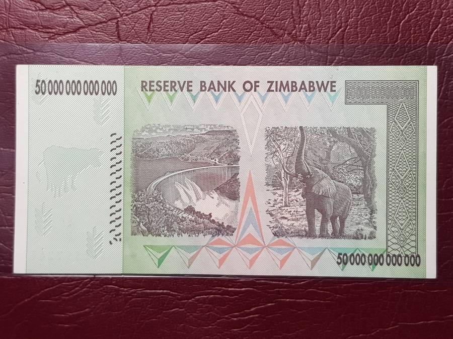 2008 ZIMBABWE 50 TRILLION DOLLAR NOTE - UNC