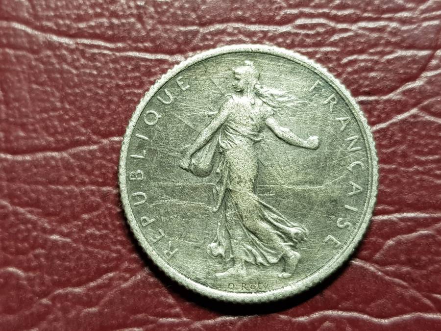 1915 France Silver 1 Franc