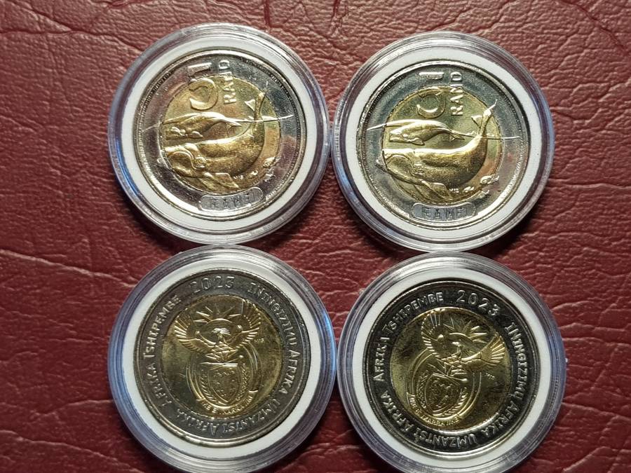 A LOT OF 4 x 2023 RSA R5 COINS - MINT STATE CAPSULED - [Bid per coin to take all]