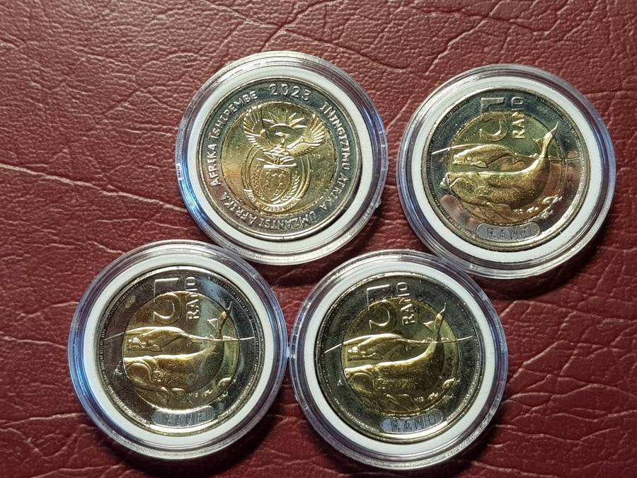 A LOT OF 4 x 2023 RSA R5 COINS - MINT STATE CAPSULED - [Bid per coin to take all]