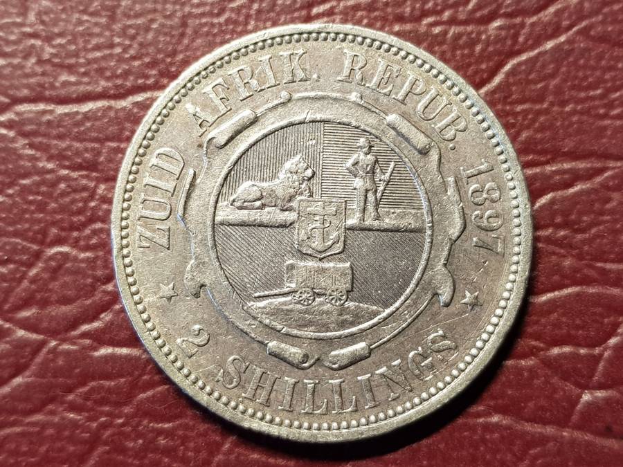 1897 ZAR Sterling Silver 2 Shillings