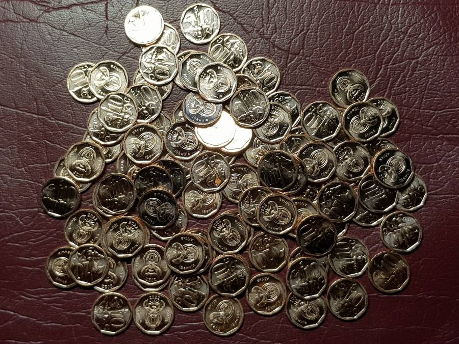 A Lot Of 100 x 2022 10 Cents - Brilliant Mint State - [Bid per coin to take all]