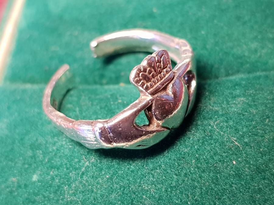 Lovely Genuine Solid Sterling Silver Toe Ring In Good Condition - [2,8 g]