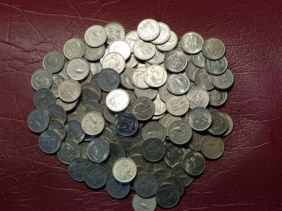 A Lot Of 130 RSA Nickel 5 Cent Coins - [Bid per coin to take all.]