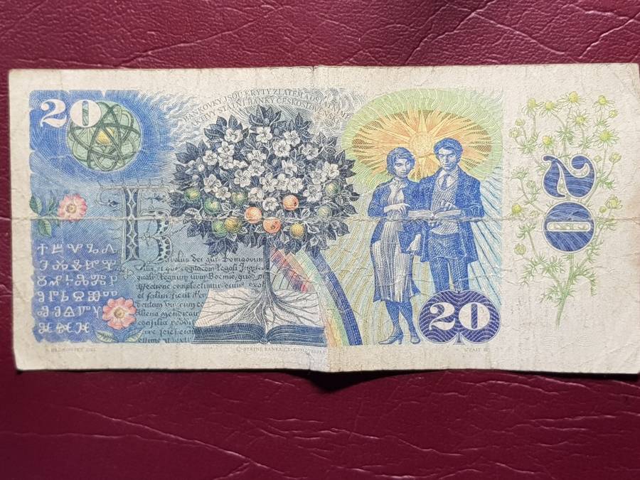 1988 Czechoslovakia 20 Korun Note