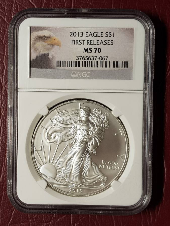 2013 USA Silver $1 Eagle - First Releases - NGC Graded MS 70