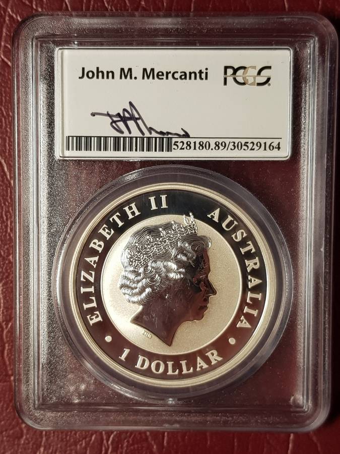 2014 Australia 1 Oz .999 Silver $1 - Wedge Tailed Eagle - PCGS Graded Gem BU