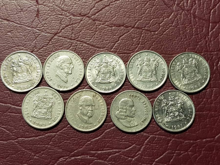 A Lot Of 9 RSA Nickel 5 Cents - Different Dates - [Bid per coin to take all]