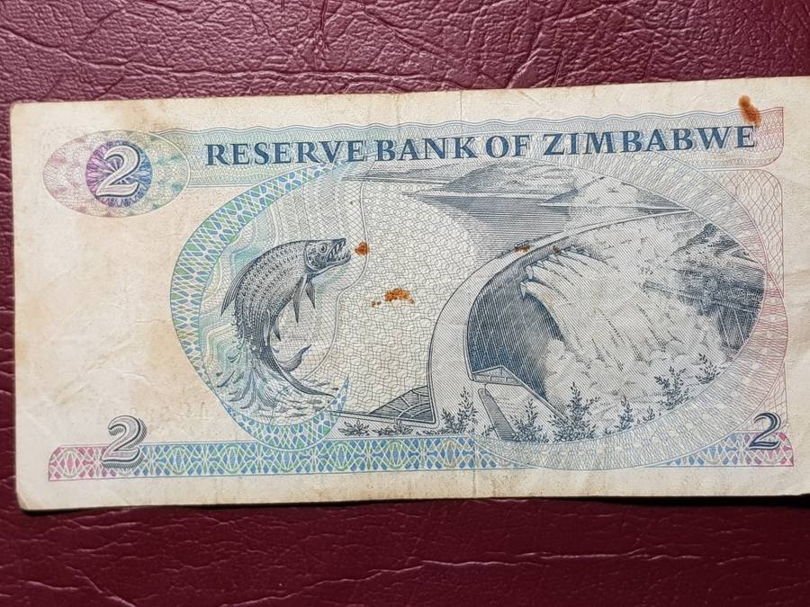 1994 Harare Zimbabwe 2 Dollar Note - Leonard Ladislas Tsumba Governor