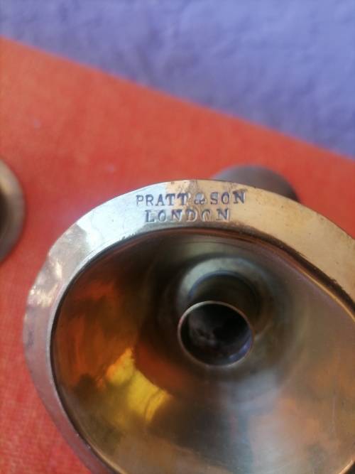 VINTAGE YELLOW COPPER CANDLE HOLDERS