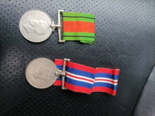 Military full size Medals with ribbons (bid per medal to take all