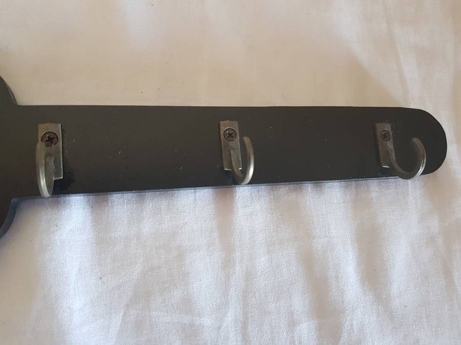 Black Wall Hanging Key Hook `The Story of Us`