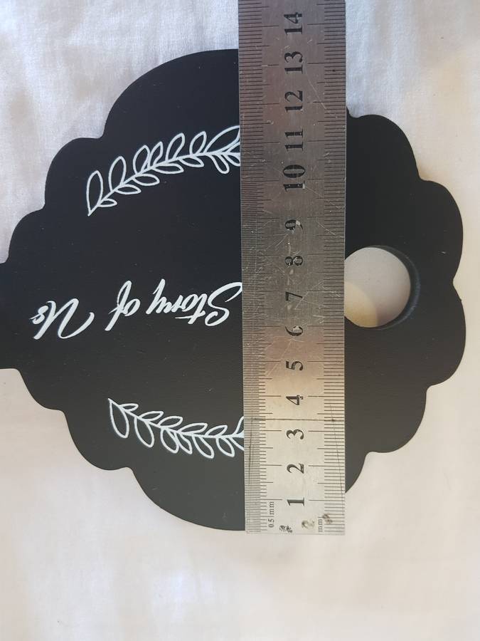 Black Wall Hanging Key Hook `The Story of Us`