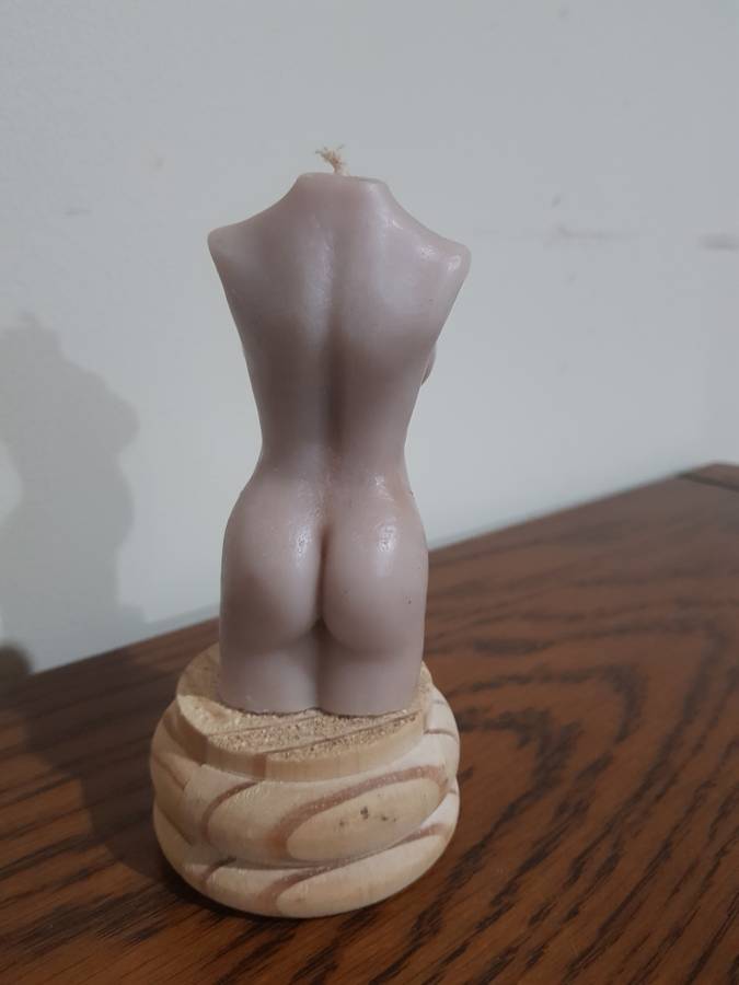 Pregnant Lady Beige Candle 10cm