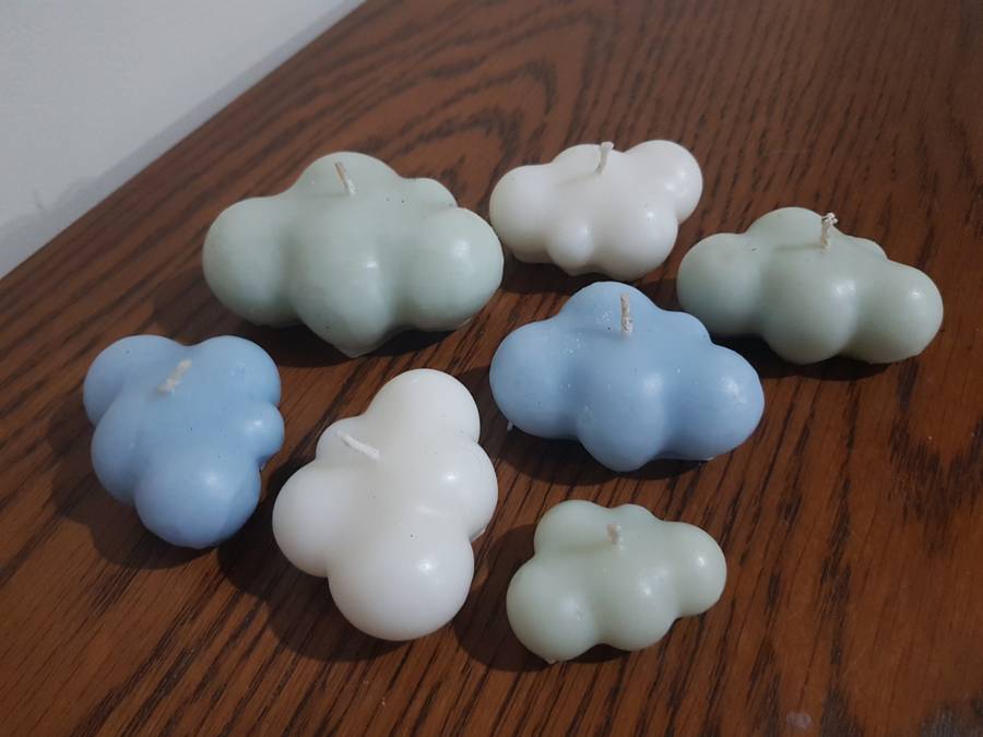Beautiful Collection of 7 mixed Cloud Candles