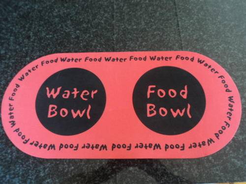 PET FRIENDLY WATER AND FOOD BOWL MAT!!!!!
