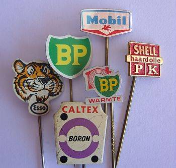 6 SUPER COOL ADVERTISING STICKPINS FROM THE 1960 s - VERY RARE !!