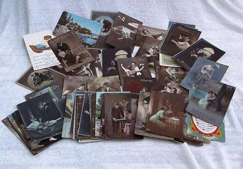 A FABULOUS COLLECTION OF VICTORIAN POSTCARDS ......BEAUTIFUL THEMES.....BID AS A LOT !!!