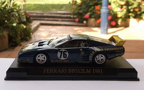 1:43 FERRARI BB 512 LM 1981 DIE CAST MODEL ON STAND ...AWESOME DETAILS