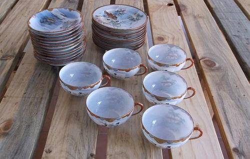 AN EXTRAORDINARY LOT OF SIGNED JAPANESE SERVING WARE ....HAND PAINTED....28 PIECES !!!! WOW !!!!